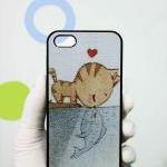 Cat Heart Fish Iphone 4/4s Case